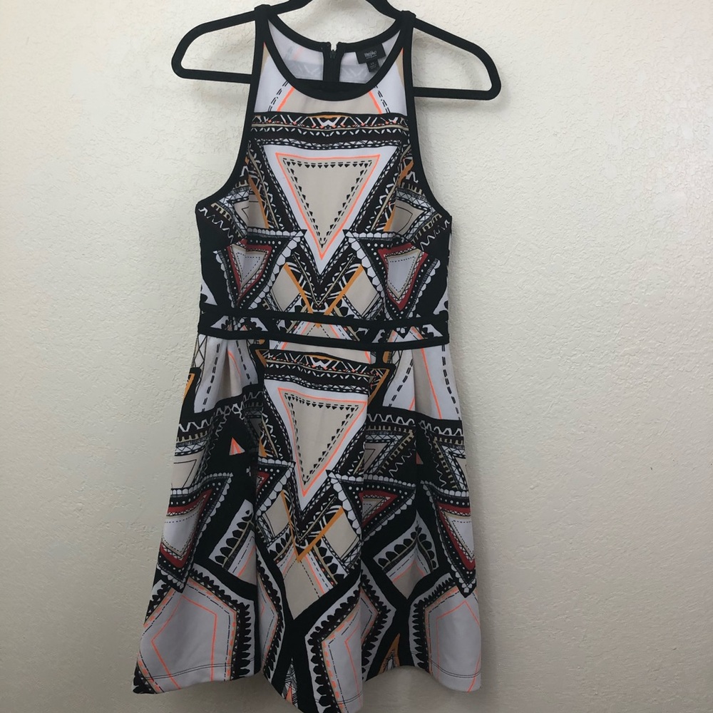 Mossimo kaleidoscope geometric pattern dress.